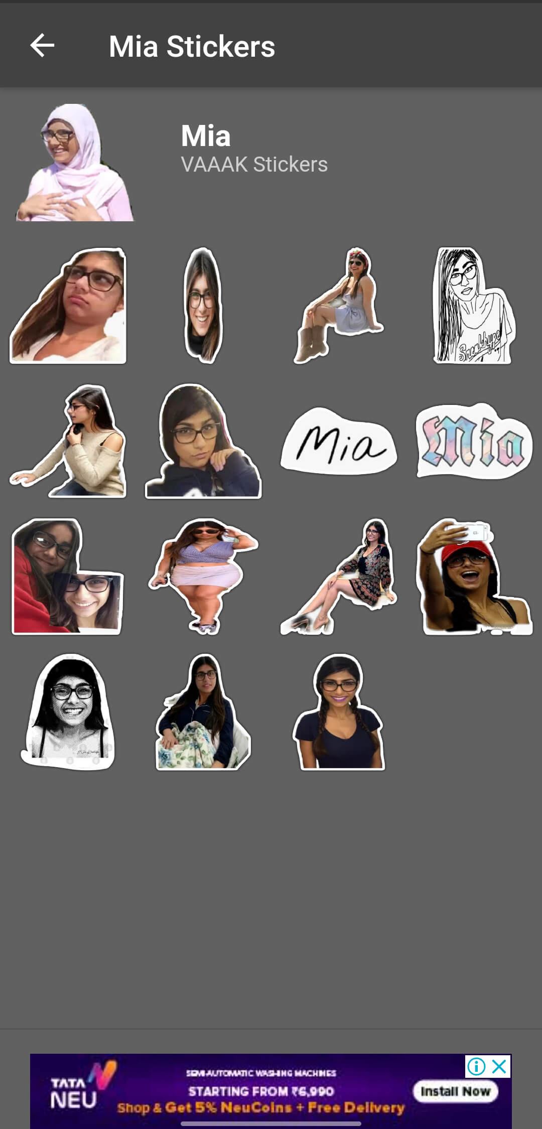 Mia Khalifa Stickers WhatsApp