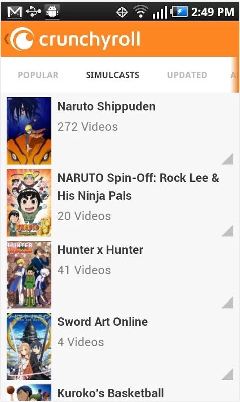 Crunchyroll Android