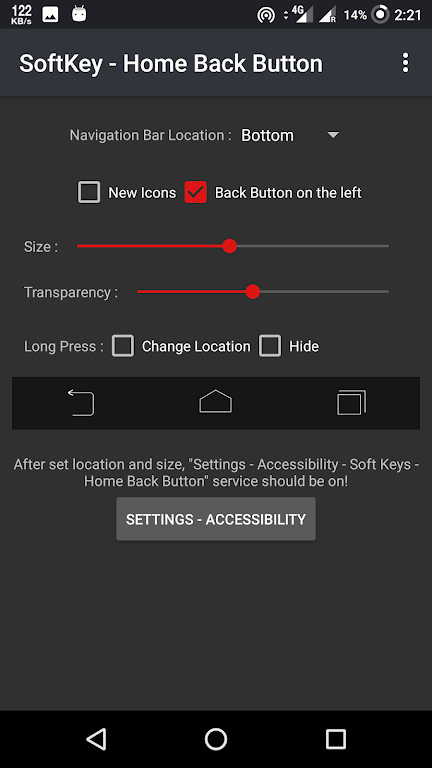 SoftKey - Home Back Button