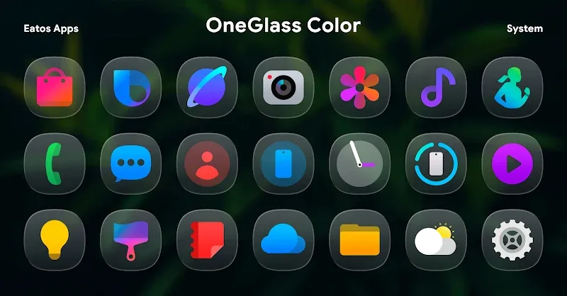 OneGlass 8 (Color) - Icon Pack