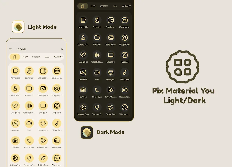 Pix Material You Light/Dark Mod Pix Material You Light/Dark Mod
