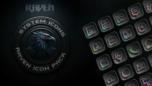 Raven Dark Icon Pack
