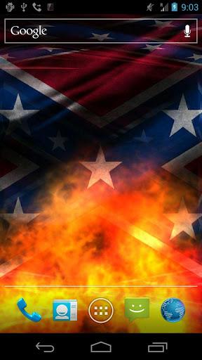 3D Rebel Flag Live Wallpaper