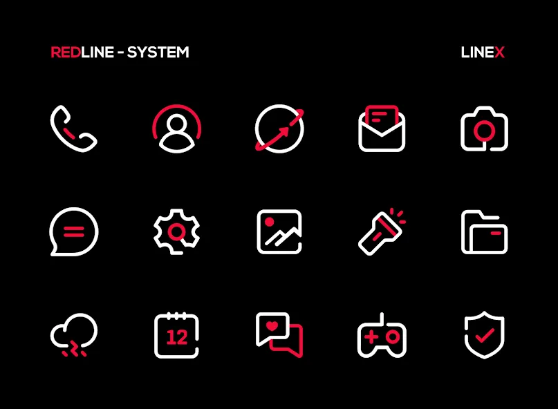 RedLine Icon Pack : LineX