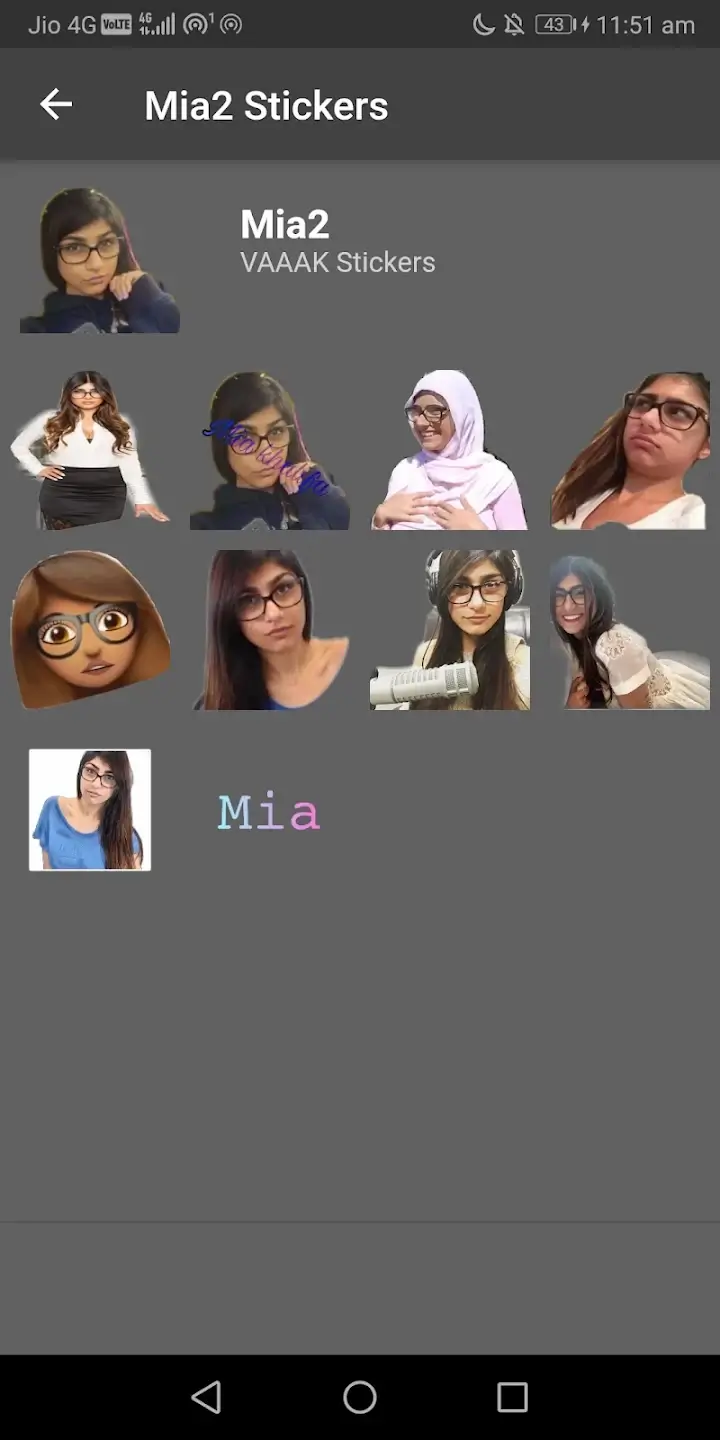 Mia Khalifa Stickers Whatsapp