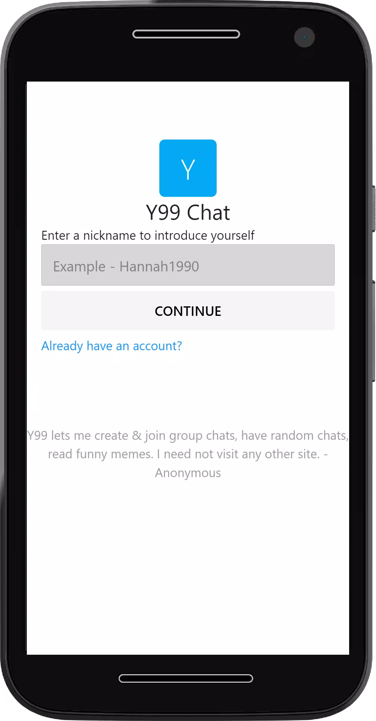 Y99 Chat - Your friend finder