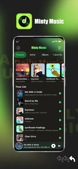 Minty Music:MP3 & Song Player