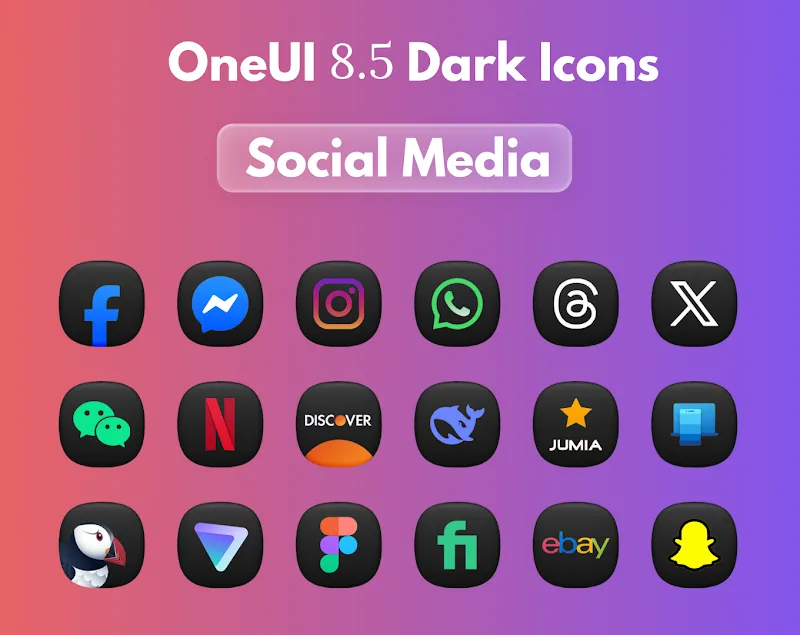 OneUi 8.5 Dark Icons