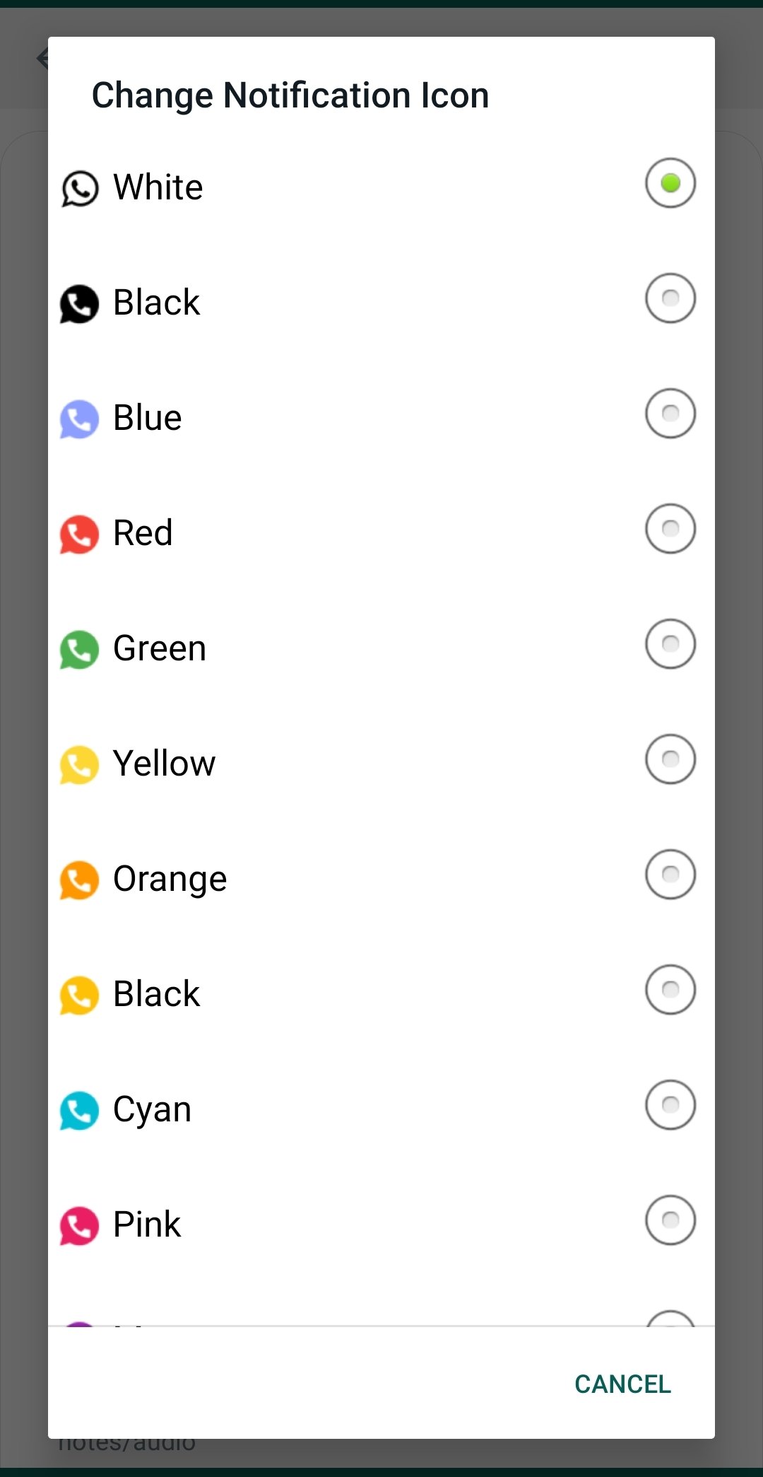 Black WhatsApp