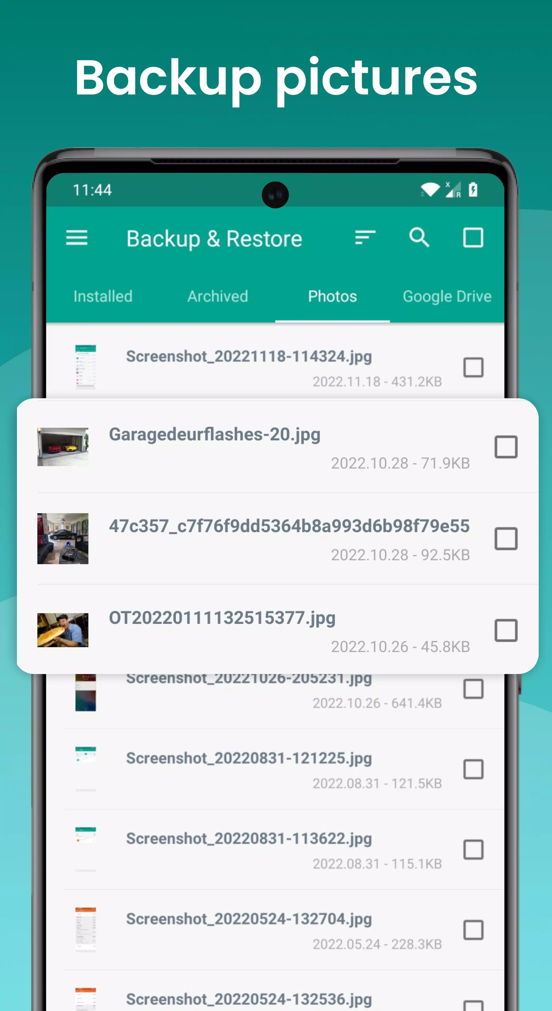 Backup and Restore