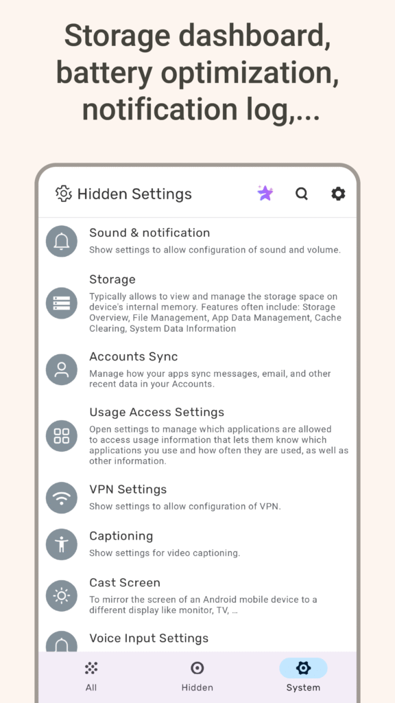MIUI Hidden Settings