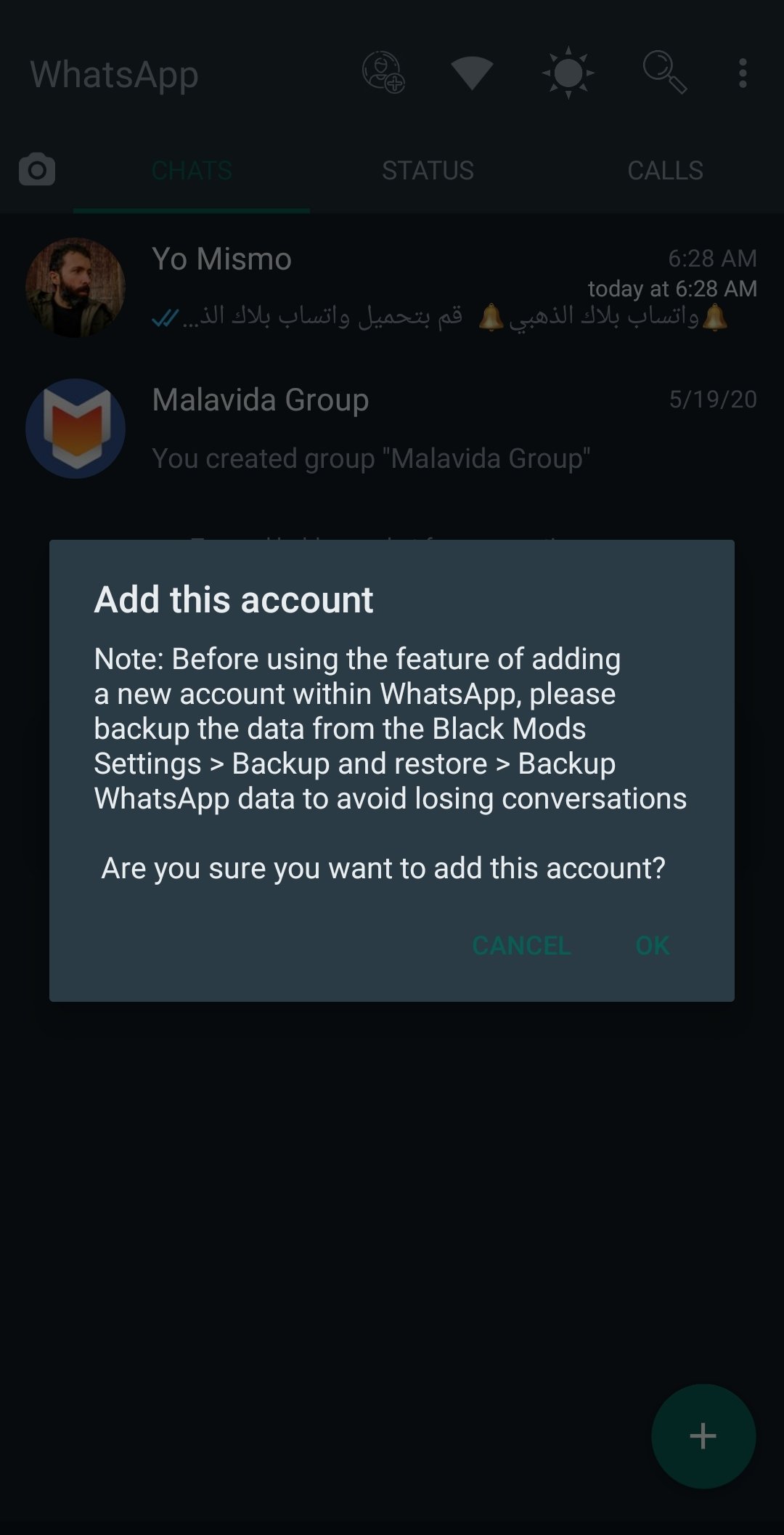 Black WhatsApp