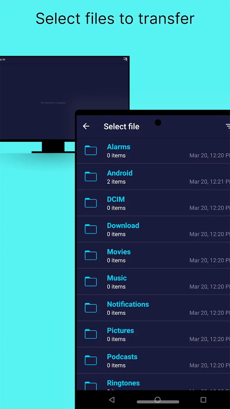 Send files to TV Send files to TV
