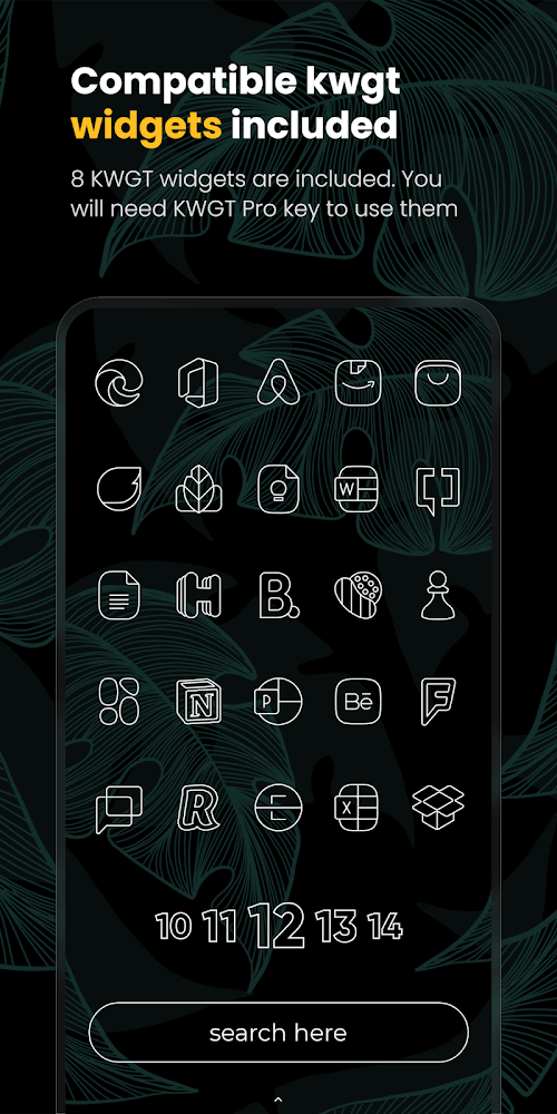 Vera Outline White Icon Pack