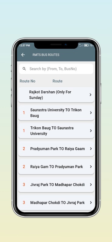 RMTS BRTS Time Table