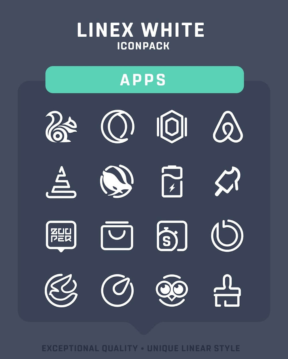 LineX White Icon Pack