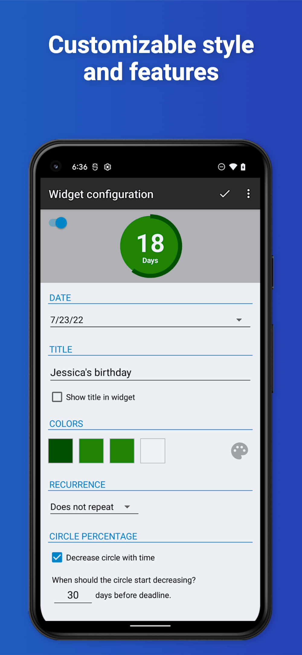 Countdown Widget Countdown Widget