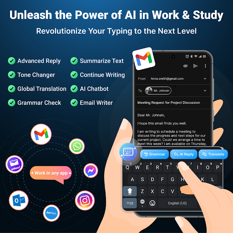 AI Keyboard: Chatbot, Grammar v142