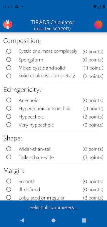 TIRADS Calculator