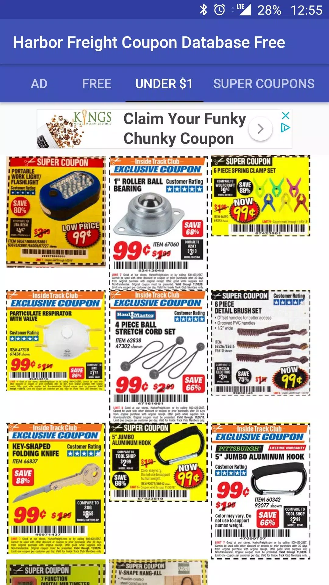 Harbor Freight Coupon Database