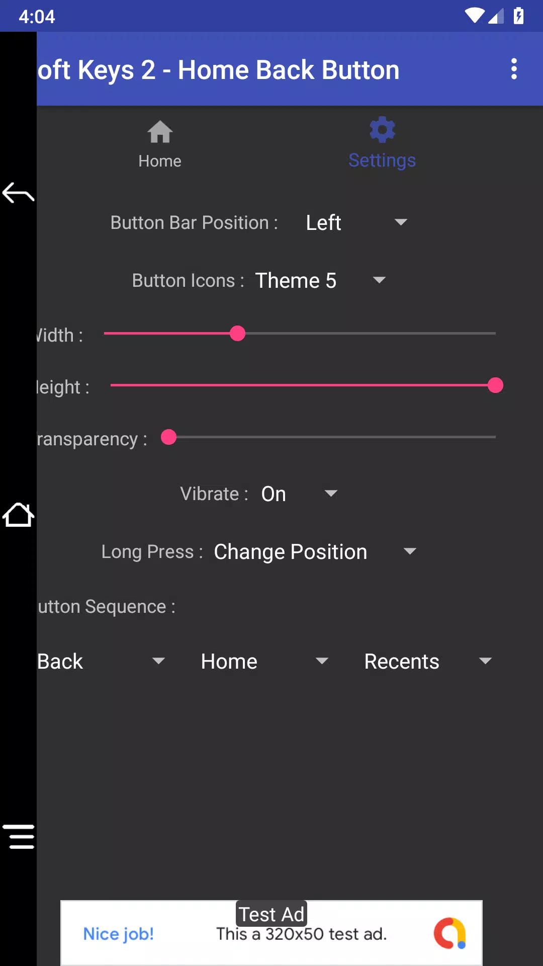 Soft Keys 2 - Home Back Button