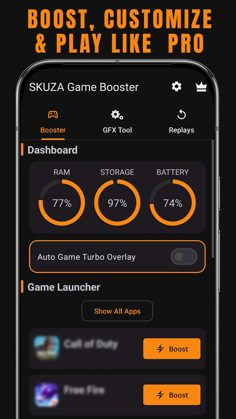 SKUZA Game Booster & GFX Tool