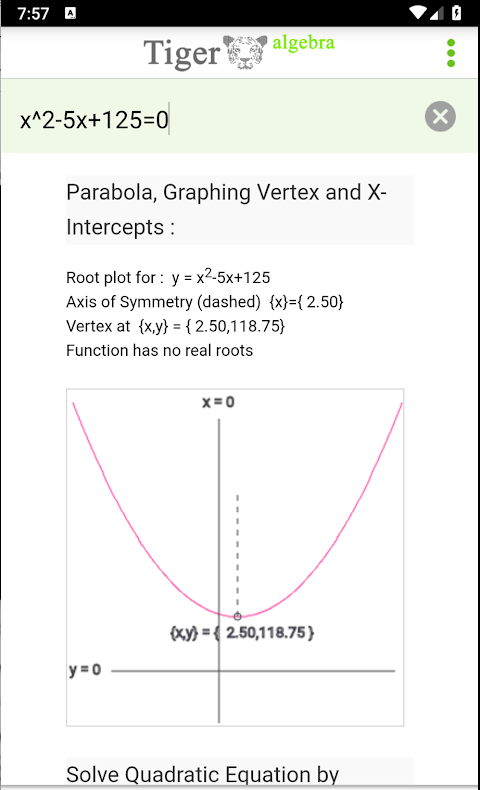 Tiger — Algebra & Maths Solver with Solution Tiger — Algebra & Maths Solver with Solution