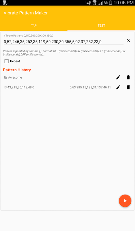 Vibrate Pattern Maker Vibrate Pattern Maker