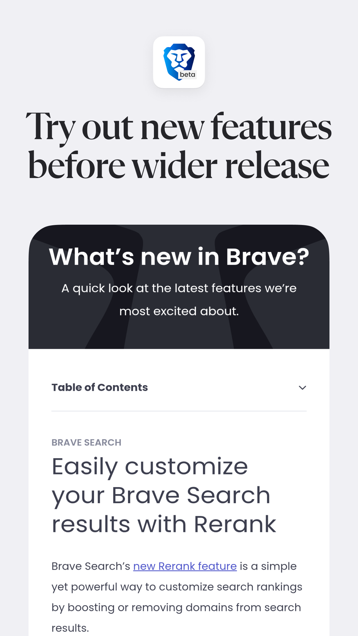 Brave Beta