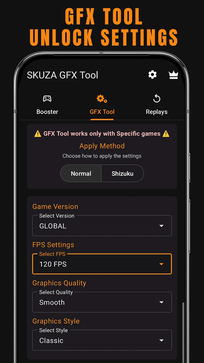 SKUZA Game Booster & GFX Tool