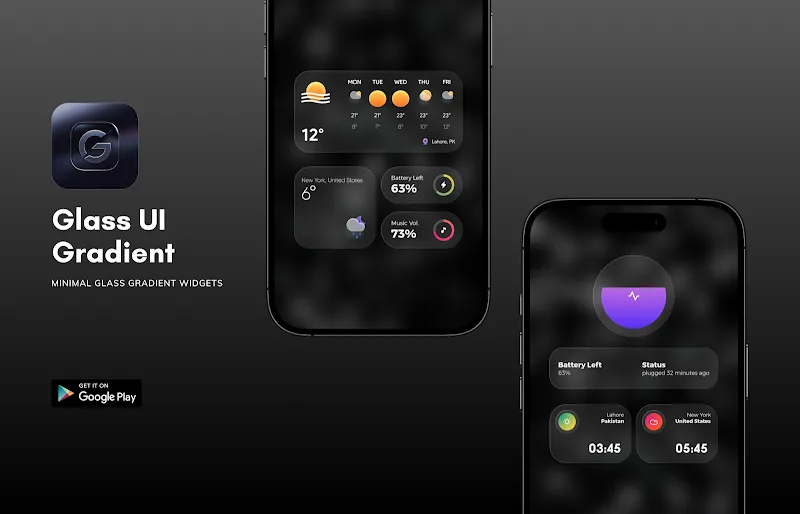 Glass UI Gradient KWGT
