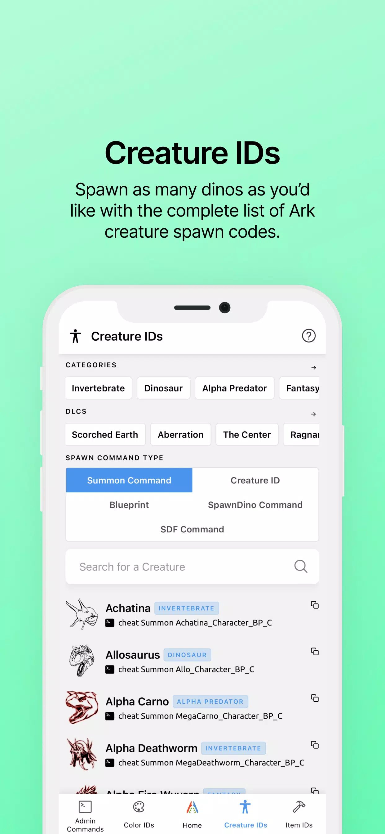 Ark IDs - Commands & Codes Ark IDs - Commands & Codes