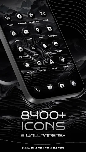 Luna Black Icon Pack