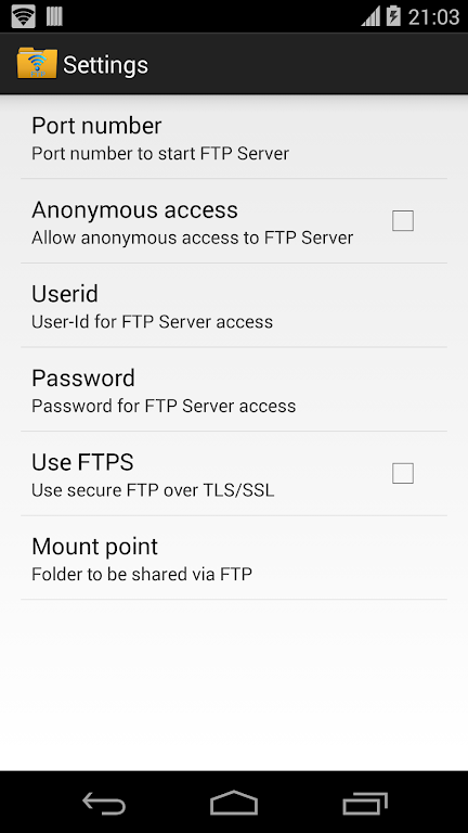 WiFi FTP Server