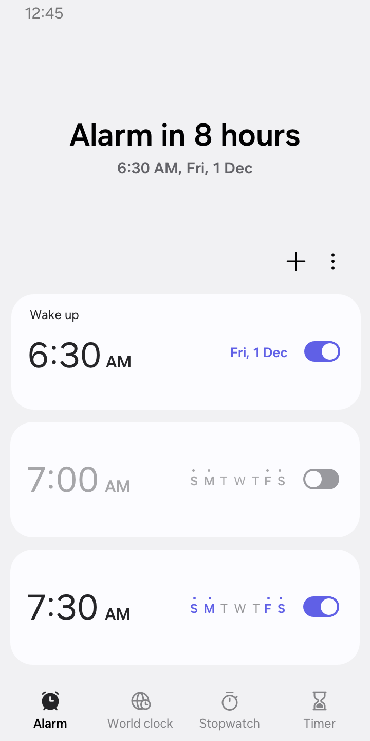Samsung Clock