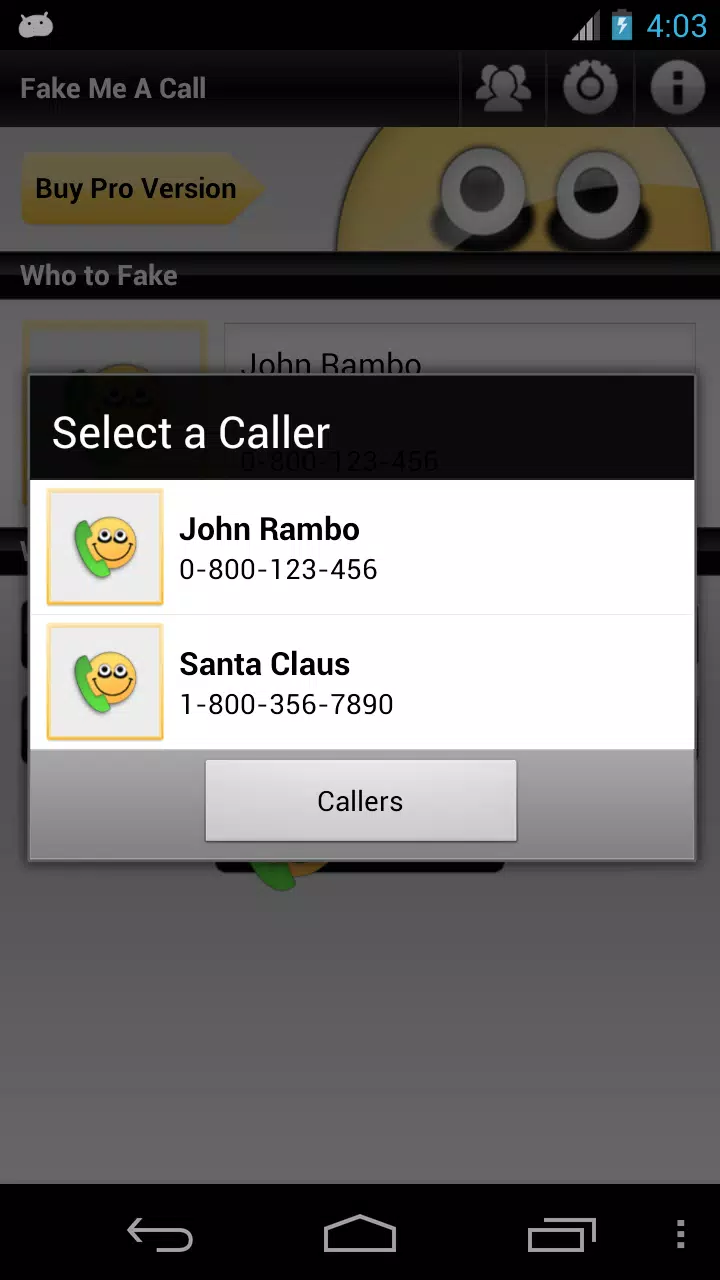 Call Me! Fake a Call