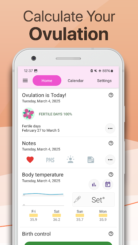 Lilly Period and Ovulation Tracker Lilly Period and Ovulation Tracker