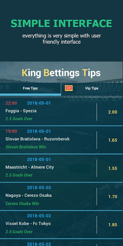 King Betting Tips Football App King Betting Tips Football App