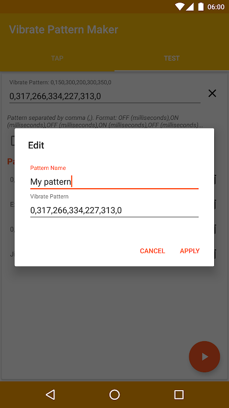 Vibrate Pattern Maker Vibrate Pattern Maker