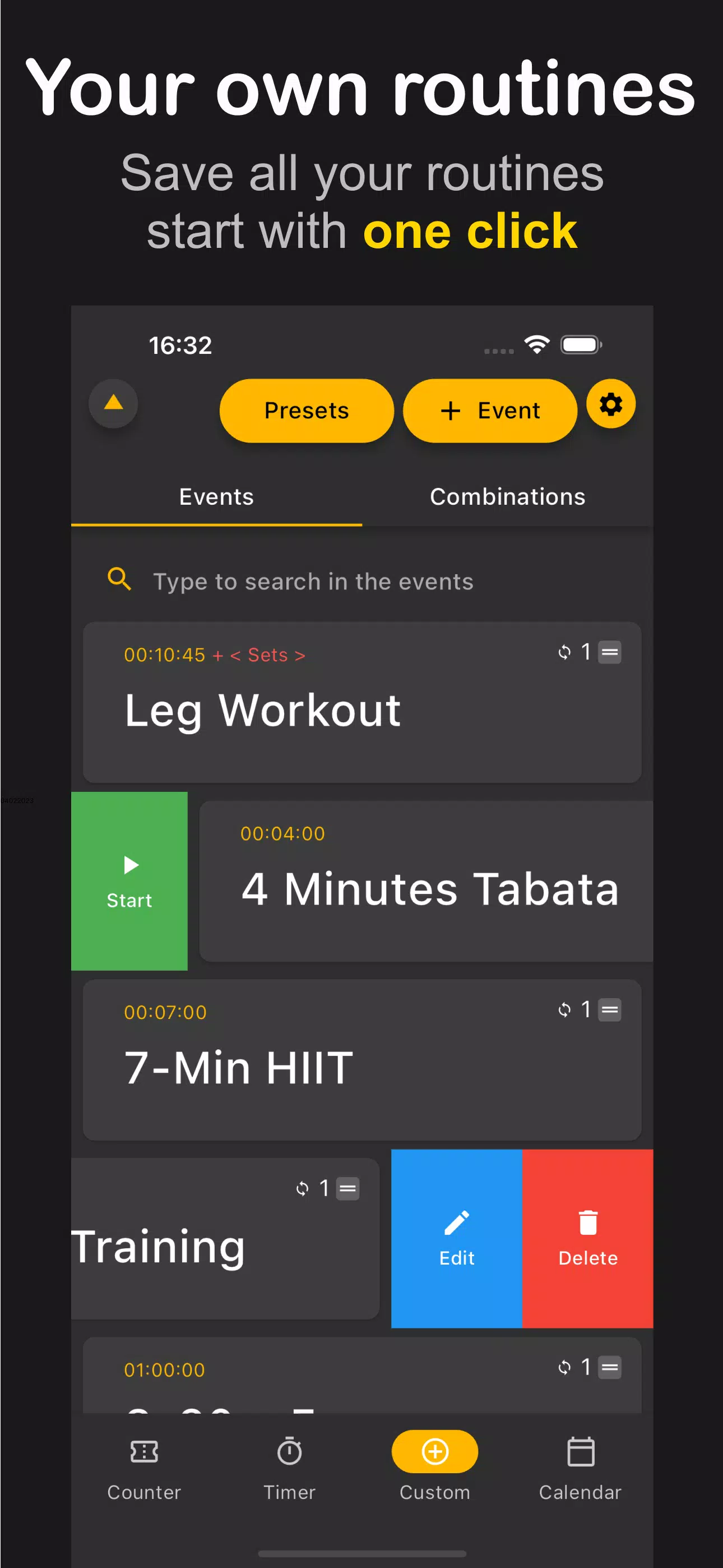 Interval Timer: Custom Workout