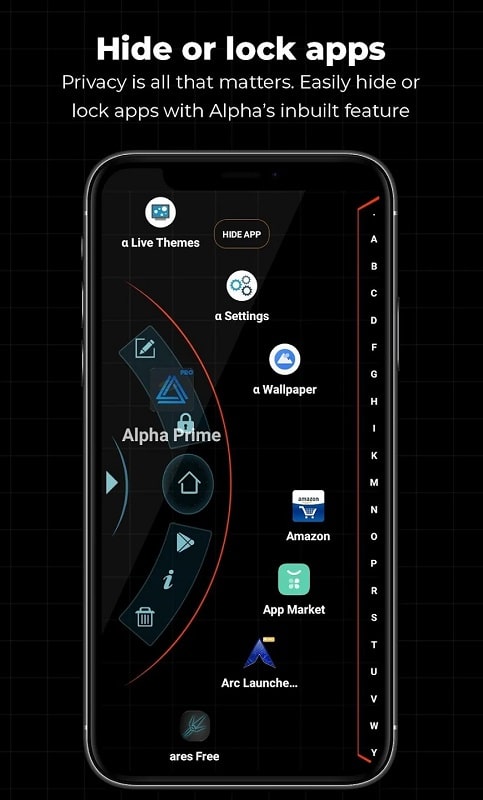 Alpha Hybrid Launcher 4D theme
