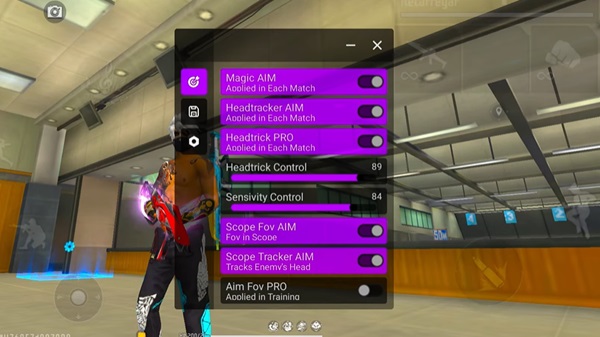 Painel Garena Menu