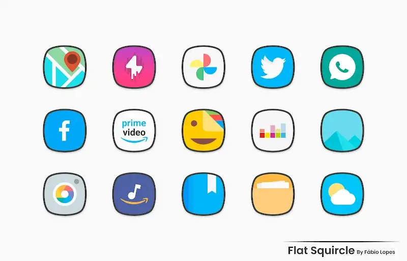 Flat Squircle – Icon Pack