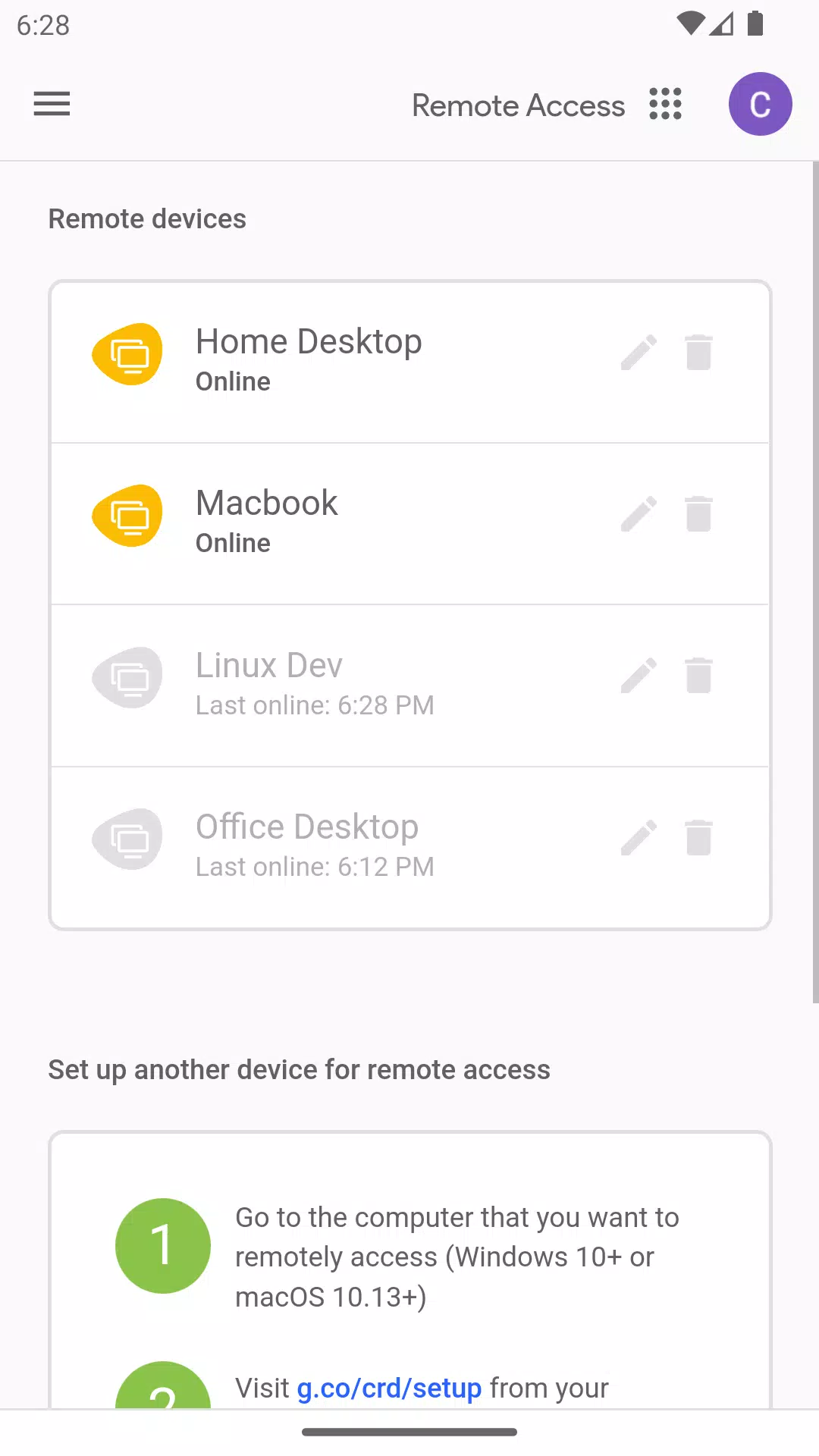 Chrome Remote Desktop