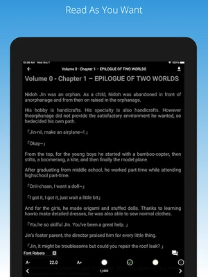 Light Novel - Story Reader
