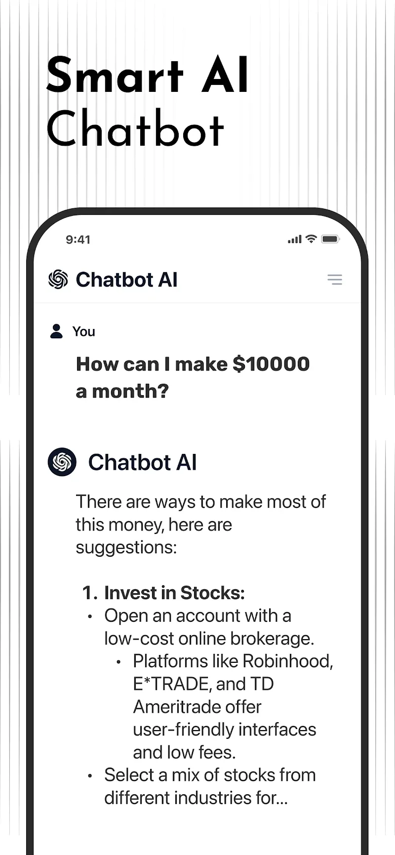 Chatbot AI search Assistant