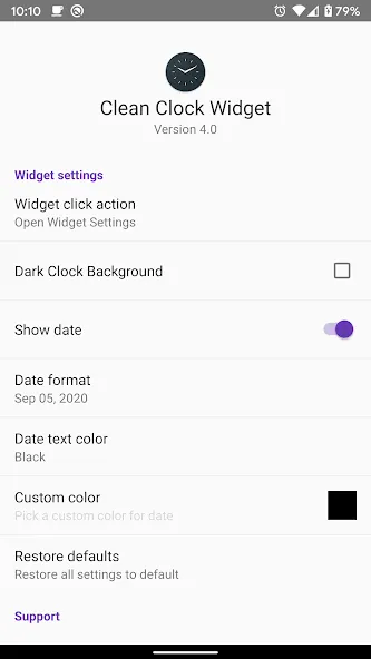Clean Clock Widget