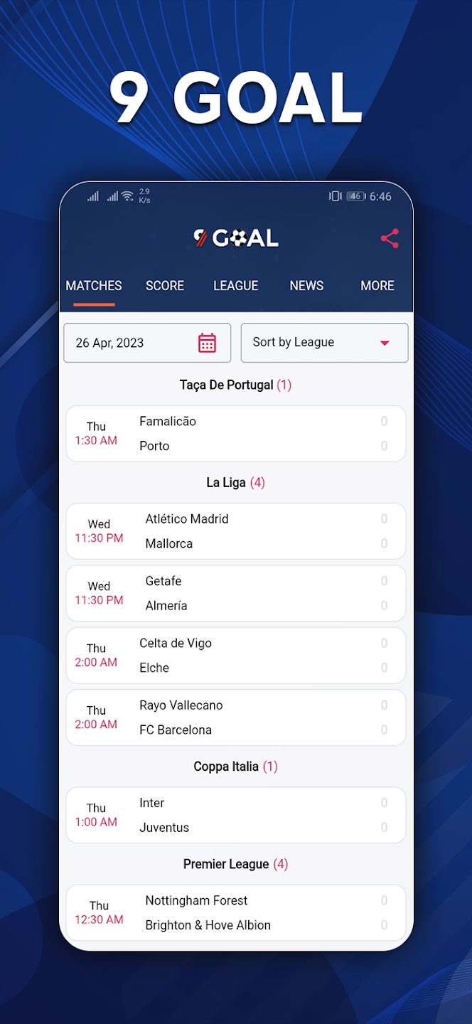9Goal - Football Live 9Goal - Football Live