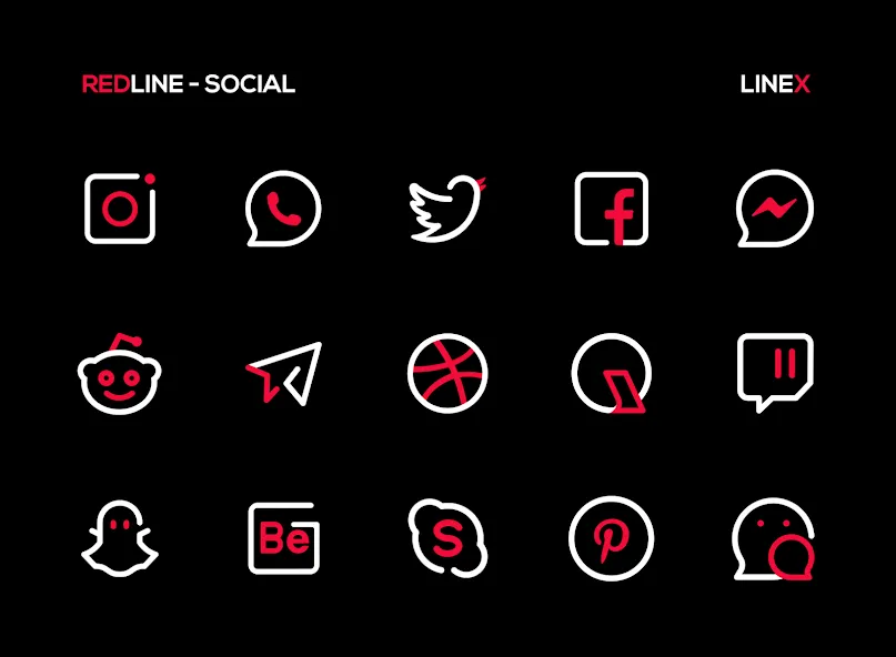 RedLine Icon Pack : LineX