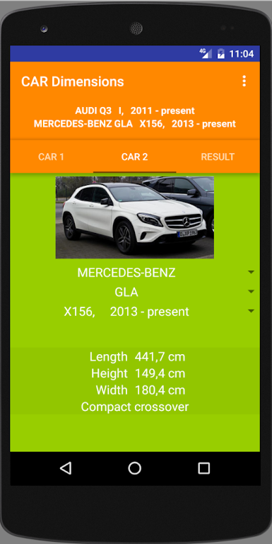Car size comparison tool Car size comparison tool